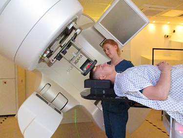 Photograph of LINAC machine using electrons